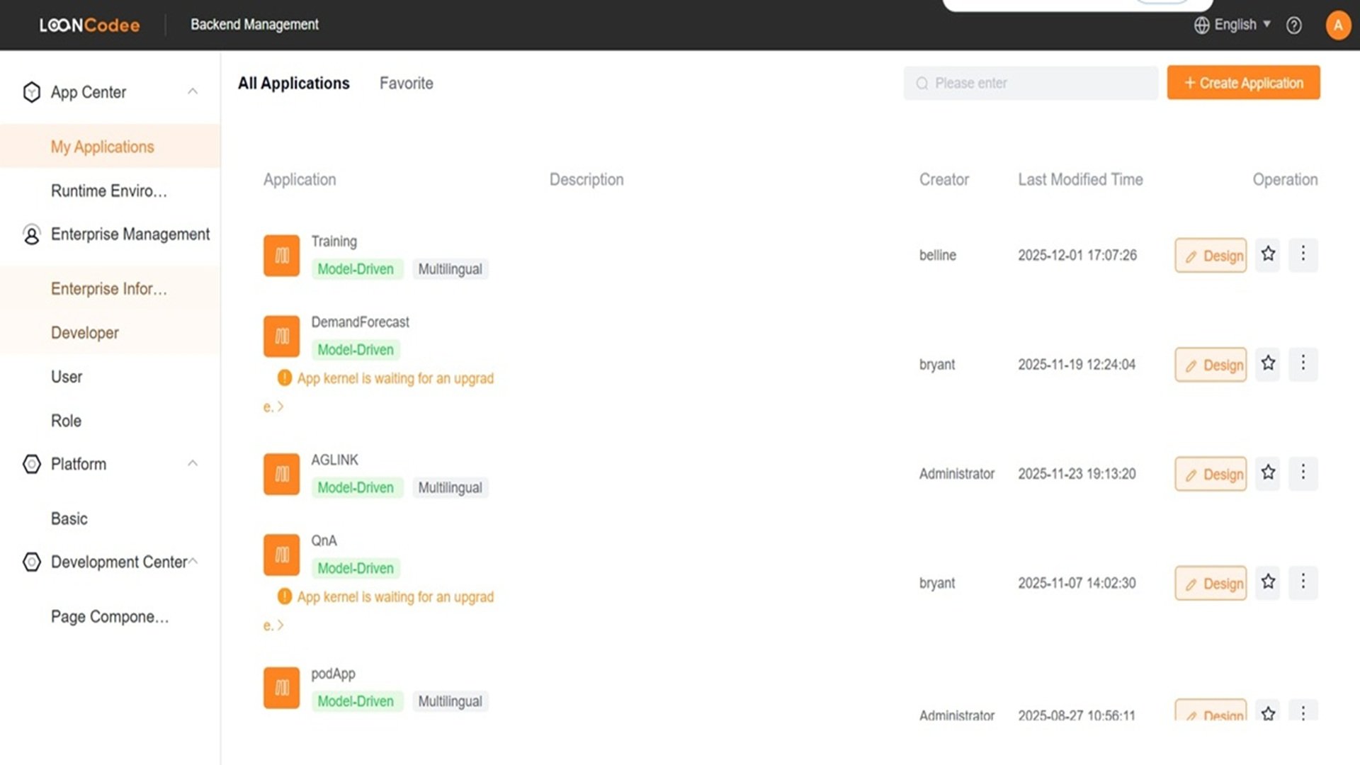 Codee Low Code Platform Interface - Image 1